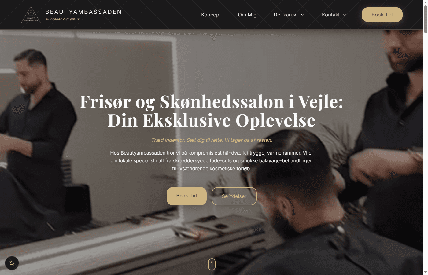 Skærmbillede af beautyambassaden.dk